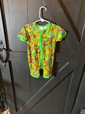 BAMBOO Neon Green Ninja Turtles Short-Sleeve One-Piece